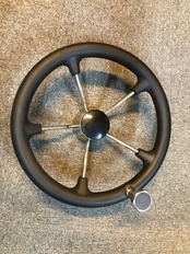 【大】システム・ステアリングヘルム PU-STANDARD (回転ノブ付)