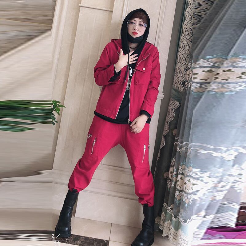 2020年秋の新作ファットシスター緩いスリムトップスプラスサイズの女性のファッションのセーターのボトムスパンツトレンド ミックスインファッション78329933378