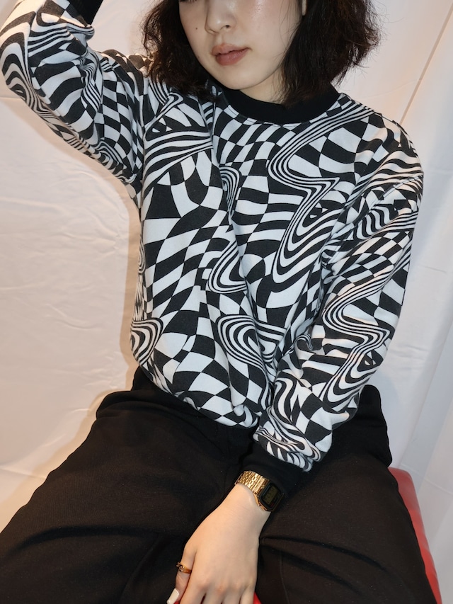 all pattern sweat shirt【1271】