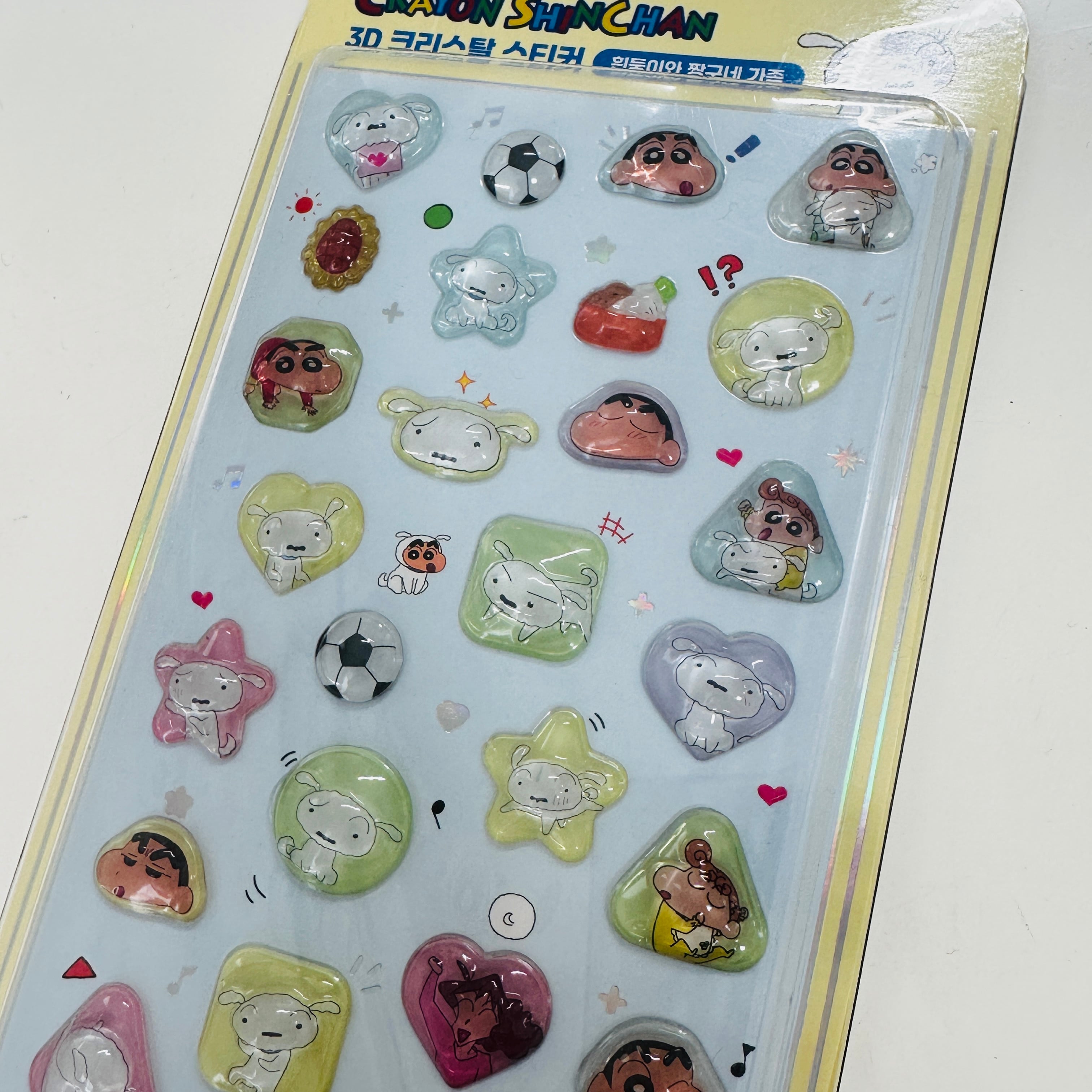 韓国限定】クレヨンしんちゃん ボンボンドロップシール風 3D ぷっくり