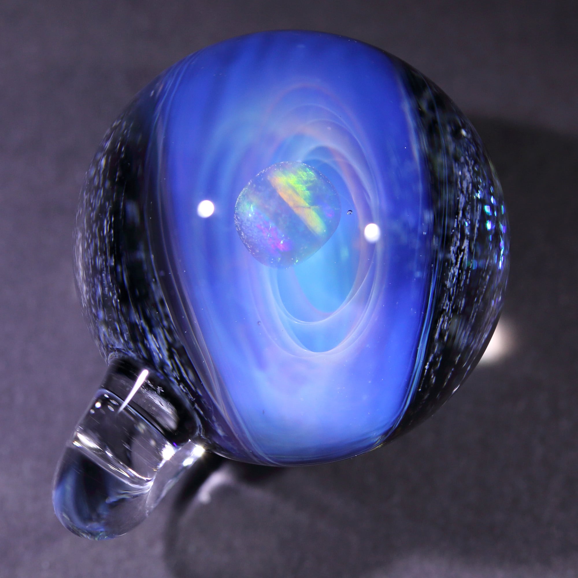 26mm Galaxy Glass Pendant 宇宙ガラスペンダント (螺旋状銀河） no