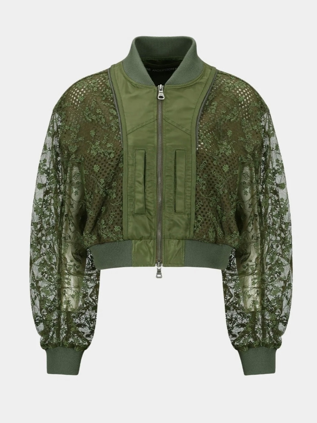 【25SS】ADSB Andersson Bell アンダーソンベル / DOUBLE LAYERED LOGO LACE SHORT BOMBER / レースブルゾン - 7