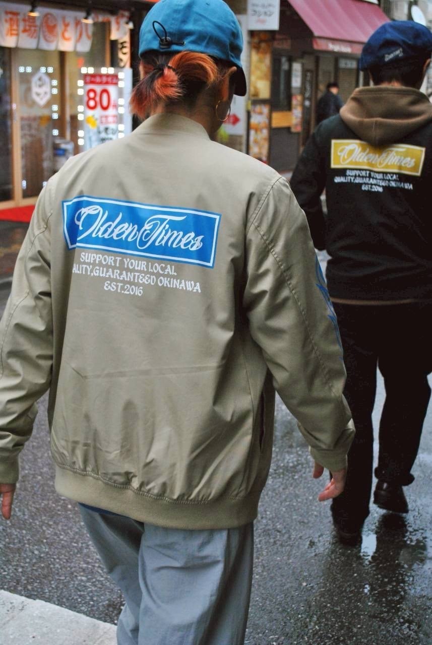 新作/2色展開】BOX LOGO T/C STADIUM JACKET | OLDENTIMES OKINAWA