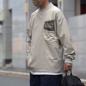 Patchwork design crew neck shirt 0092