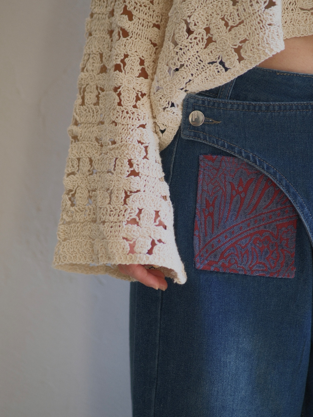 Layered Denim Pants 02  / BLUE - 2