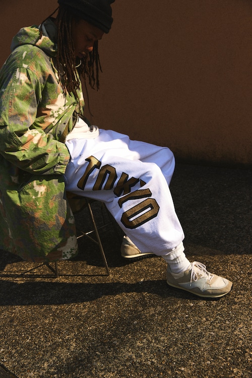 Gurank " Loop wheel HT pants TOKYO ( White )"