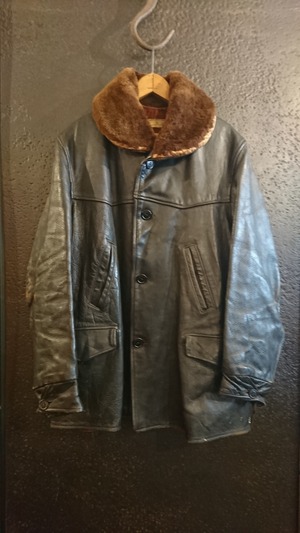 1930～40s HORSE HIDE LEATHER CAR COAT