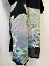 Black Longcoat See-through 475(夏用着物)
