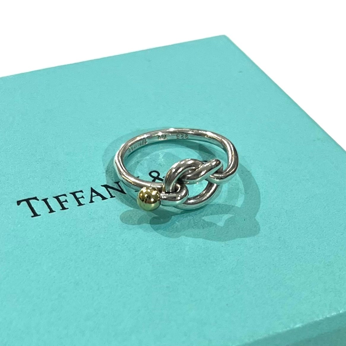 TIFFANY&CO】2337 結コンビツイストノットリング 14-15号／シルバー925