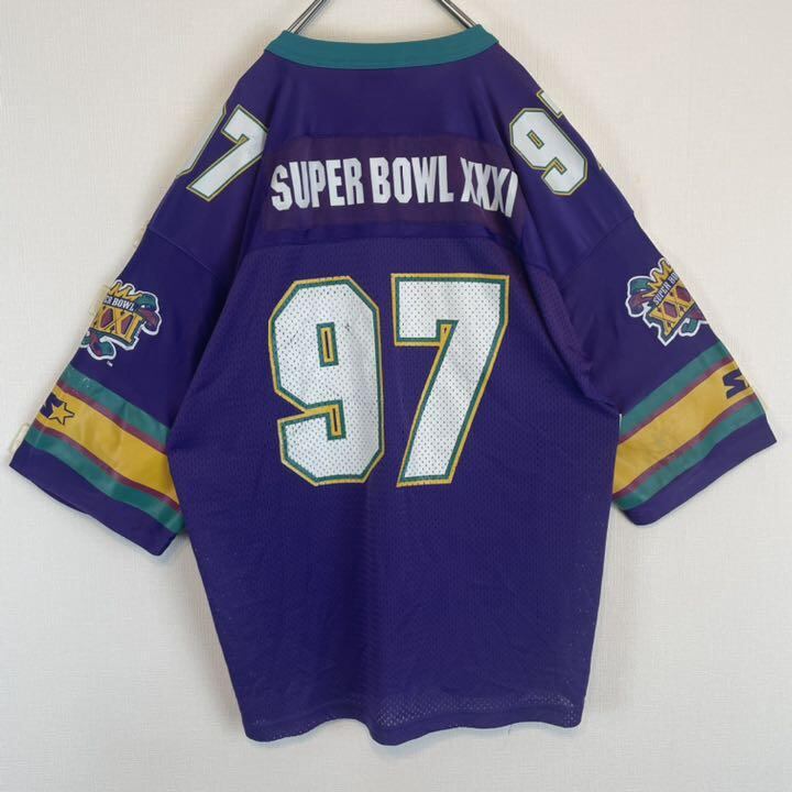 90s スターター スーパーボウル 紫パープル白 ゲームシャツ XL NFL | fuufu