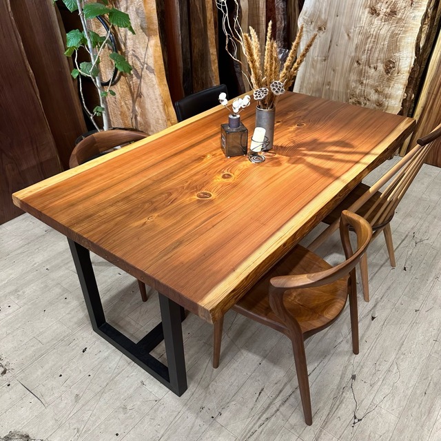 秋田杉（アキタスギ）_1800×1010-1030-1040×53_横浜元町店_テーブル天板/一枚板 252510 t001