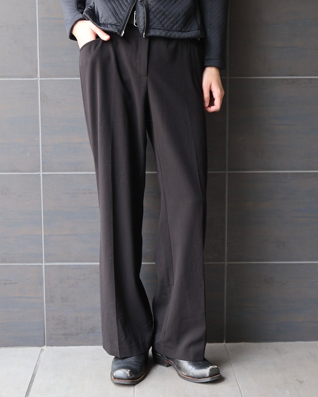Center press straight slacks