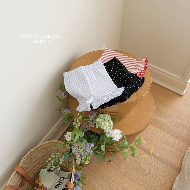 【6/18〆予約】<ninibello>  Mimi 3/4 frill leggings