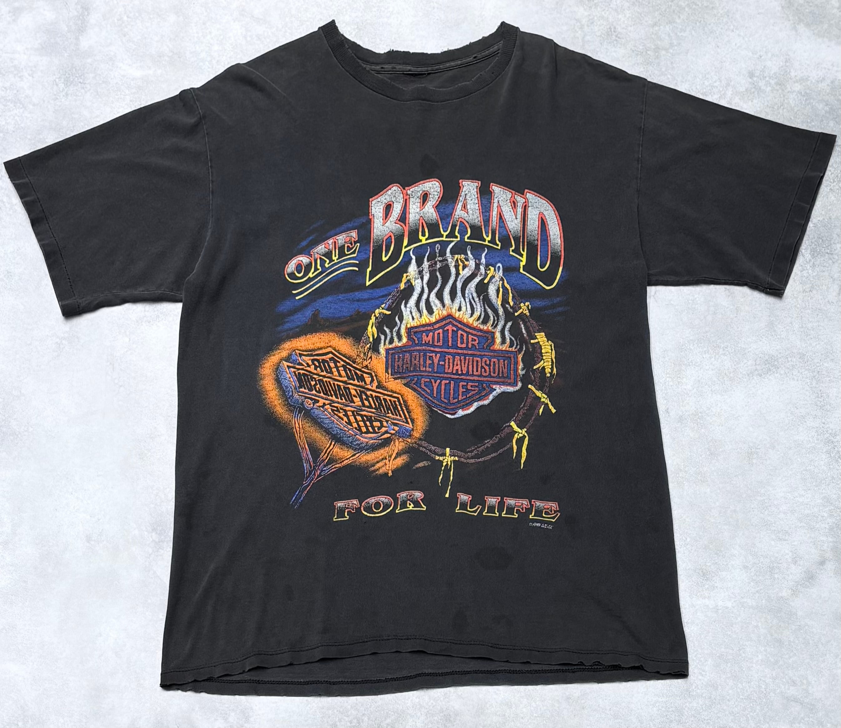 80's Harley-Davidson Jack Daniel's sampling Fruit of the Loom T