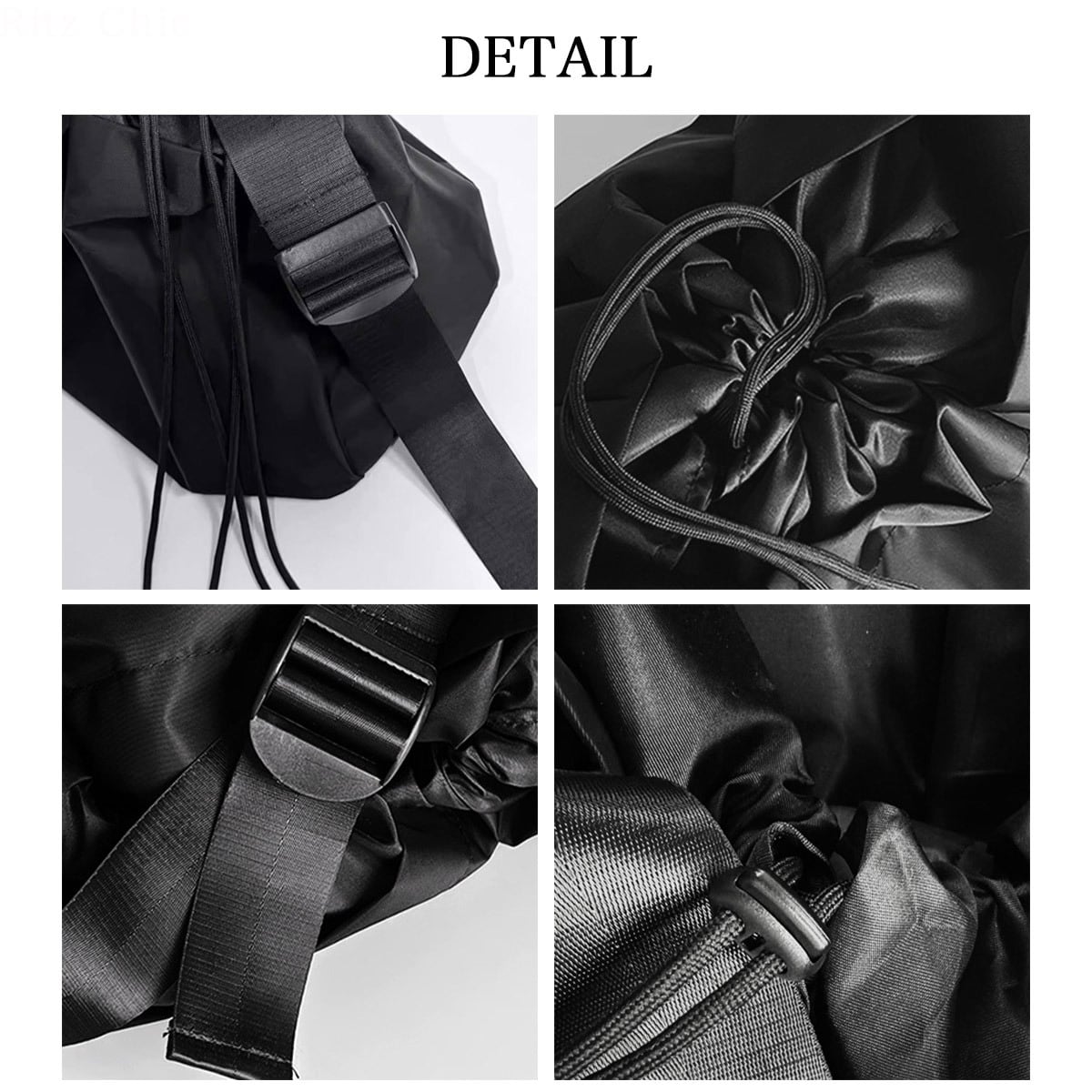 ナイロン ショルダー バッグ レディース メンズ 大容量 通勤 通学 学生 A4 韓国 おしゃれ 大人 シンプル カジュアル ブラック 黒 巾着バッグ 大人可愛い 大人女子