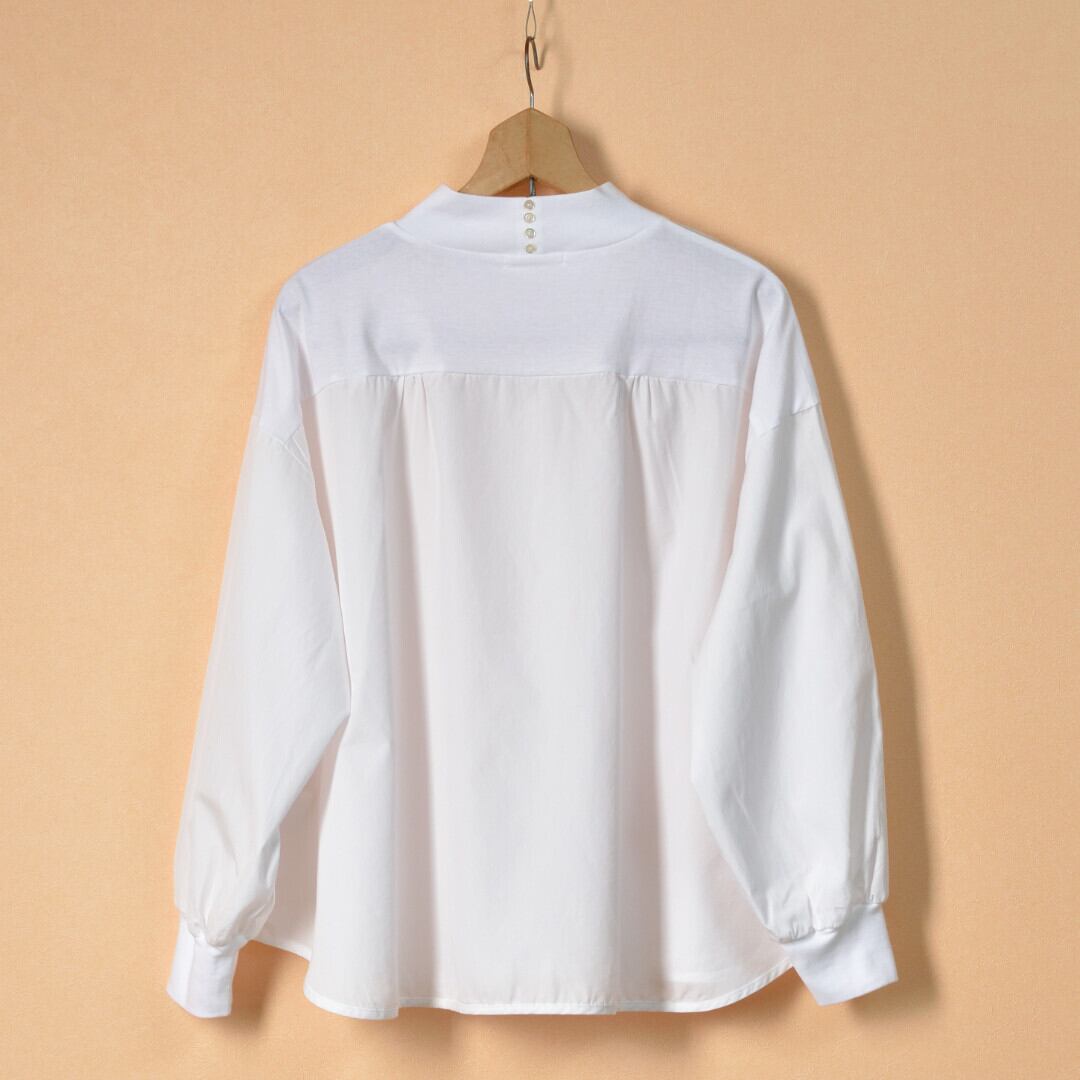 Fabrique en planete terre ファブリケアンプラネテール コンビネーションモックネック・ホワイト【送料無料】