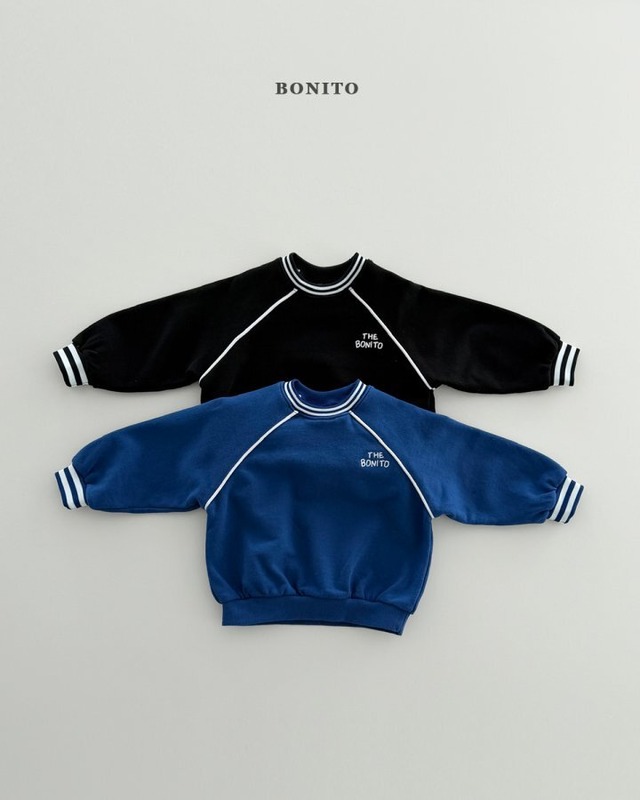 【取寄】bonito｜stripe raglan sweatshirt｜ストライプラグランスウェット｜12M-JM｜kids&jr｜26 spring