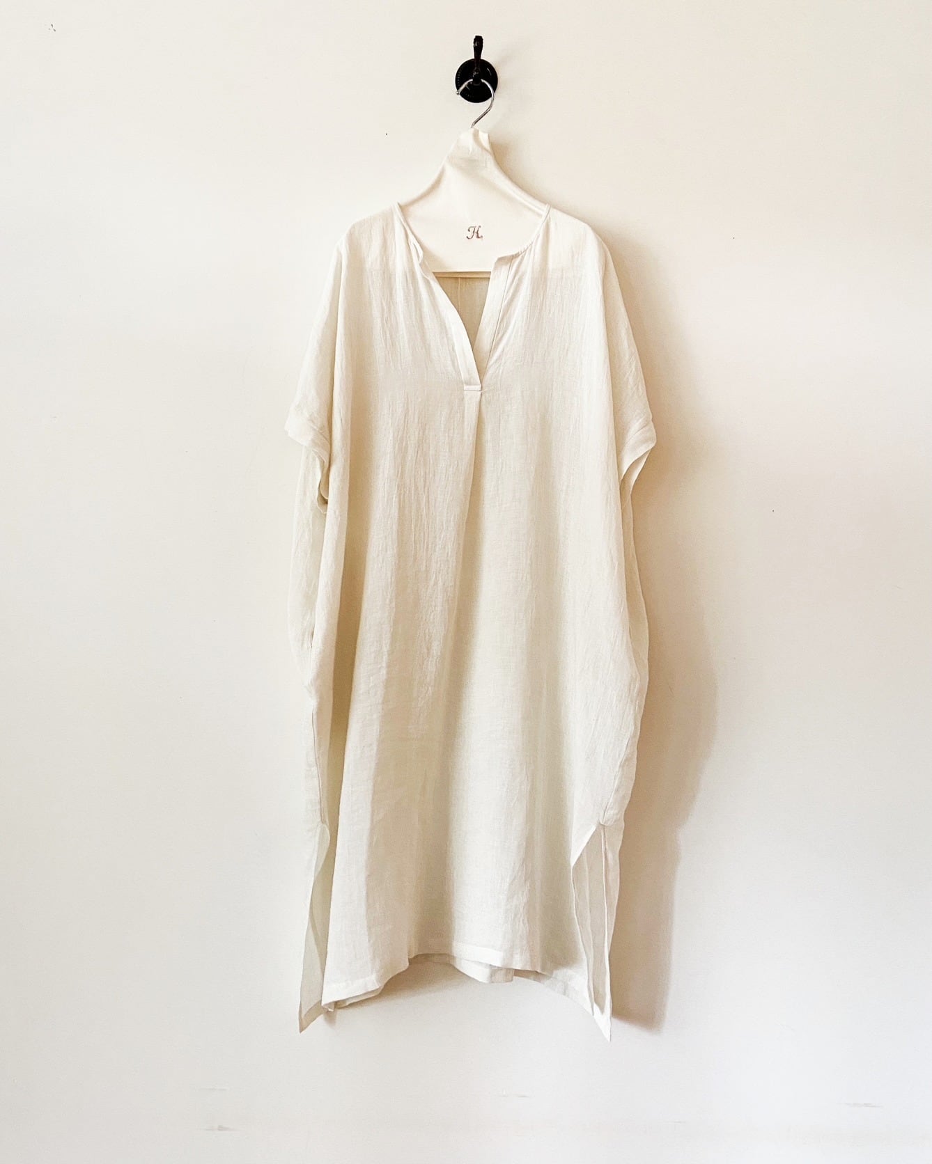 evam eva リネンポンチョ linen poncho