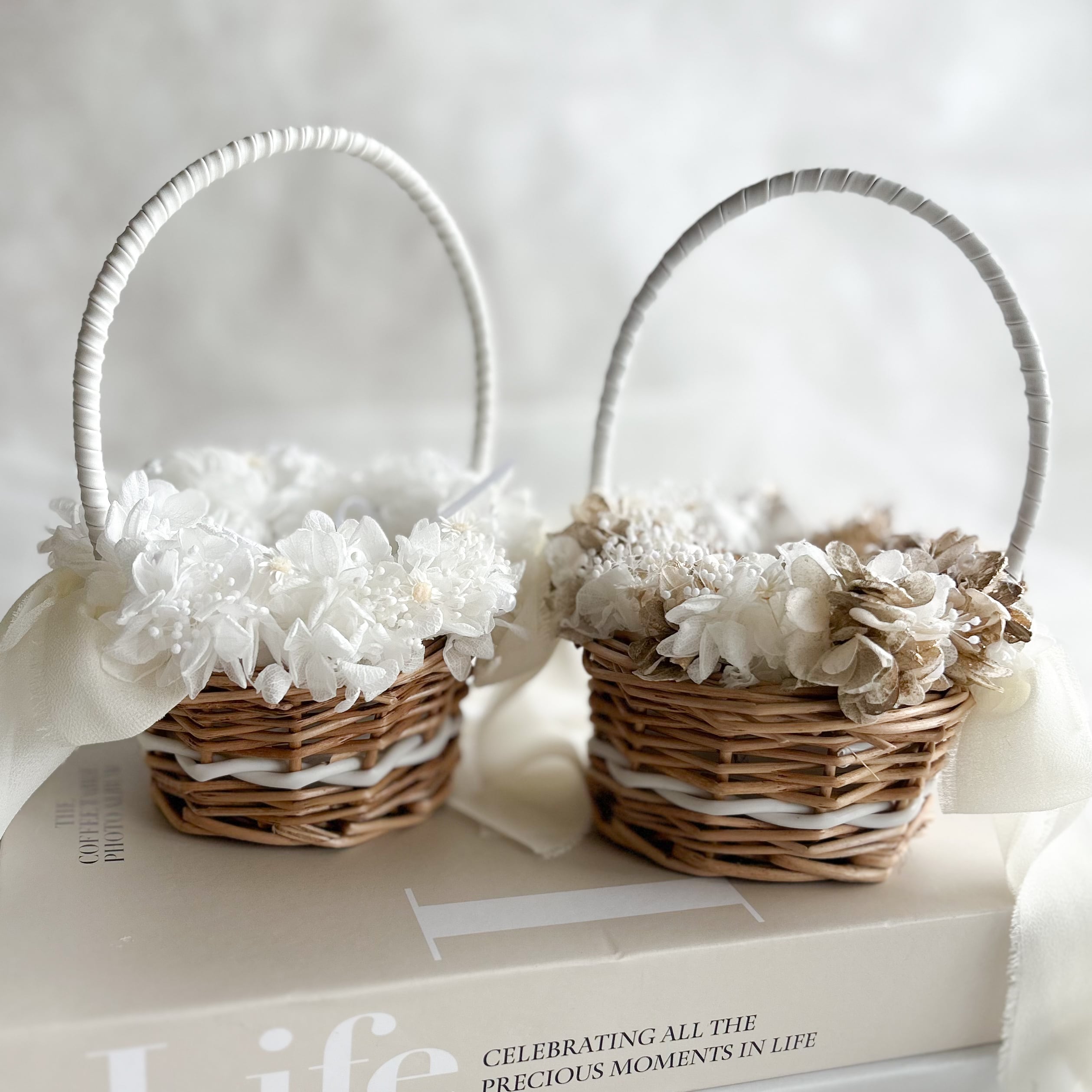 Beigegold white ringpillowset (2人用)