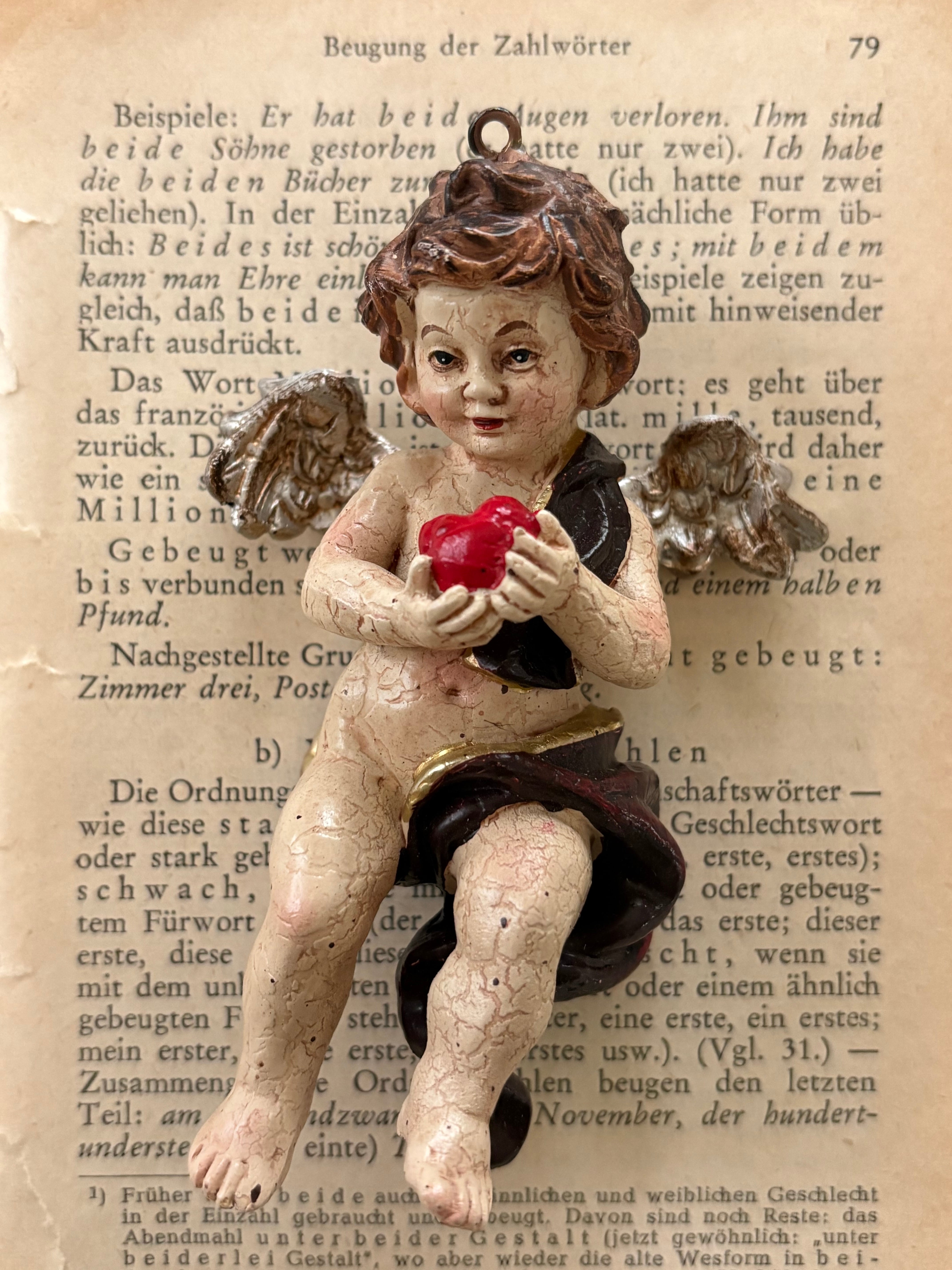 フランス 輸入雑貨 ハートと天使のオーナメント Ange クリスマスオーナメント インテリア小物 撮影小物 Noel ウォールデコレーション