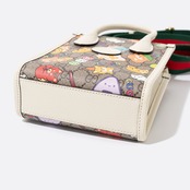 GUCCI x Pikarar アニマルプリント ミニ トートバッグ ホワイト