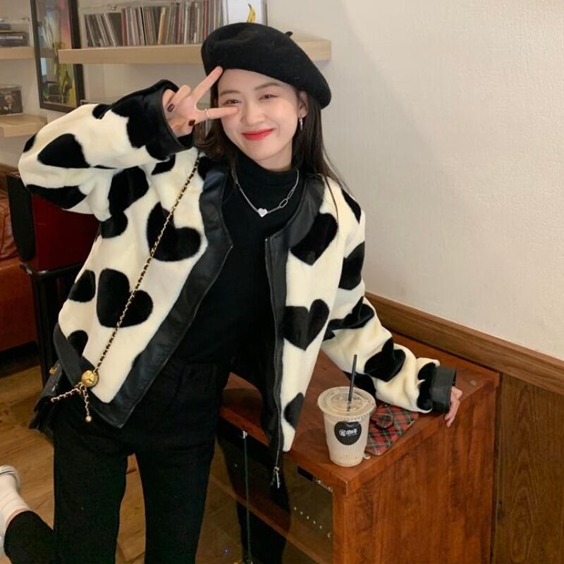 ショートコート オータムウィンタースタイルアウターレザージャケット 秋物 冬物 ステッチ 萌量不足80436492362