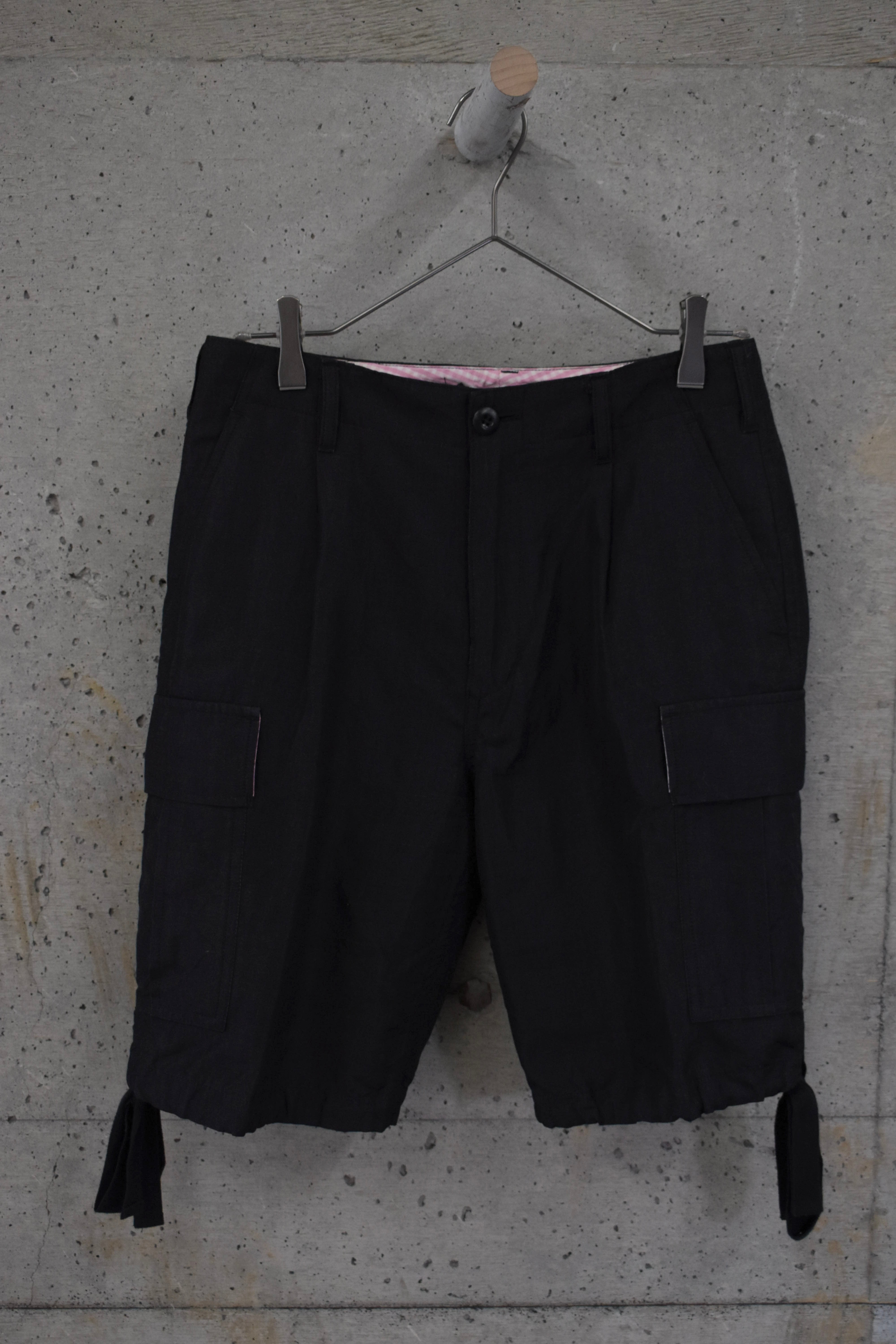 Black cargo shorts