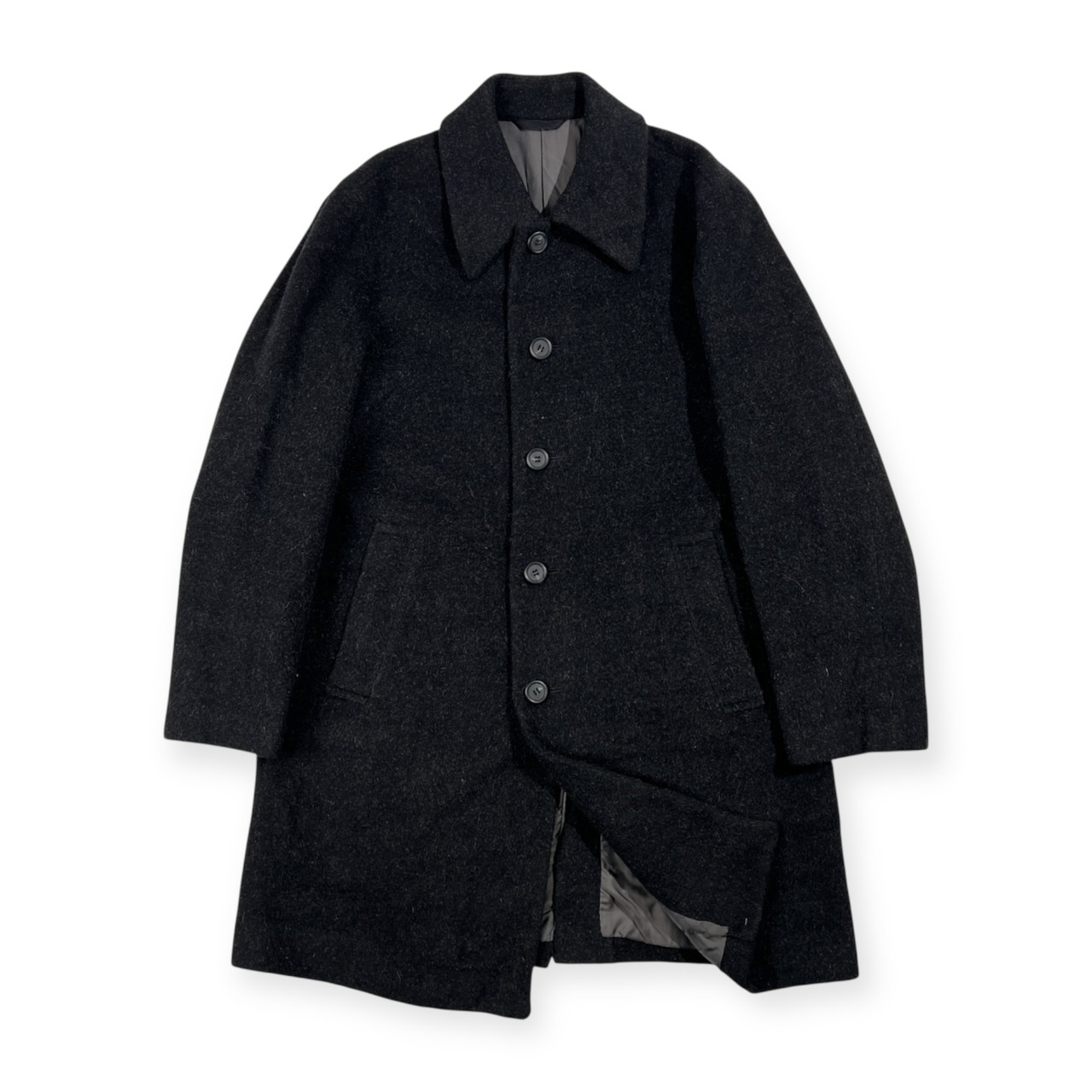 80s 90s オールド JUN ジュン ELEGANCE アルパカ ウール コート サイズ L /ビンテージ/ブラック系