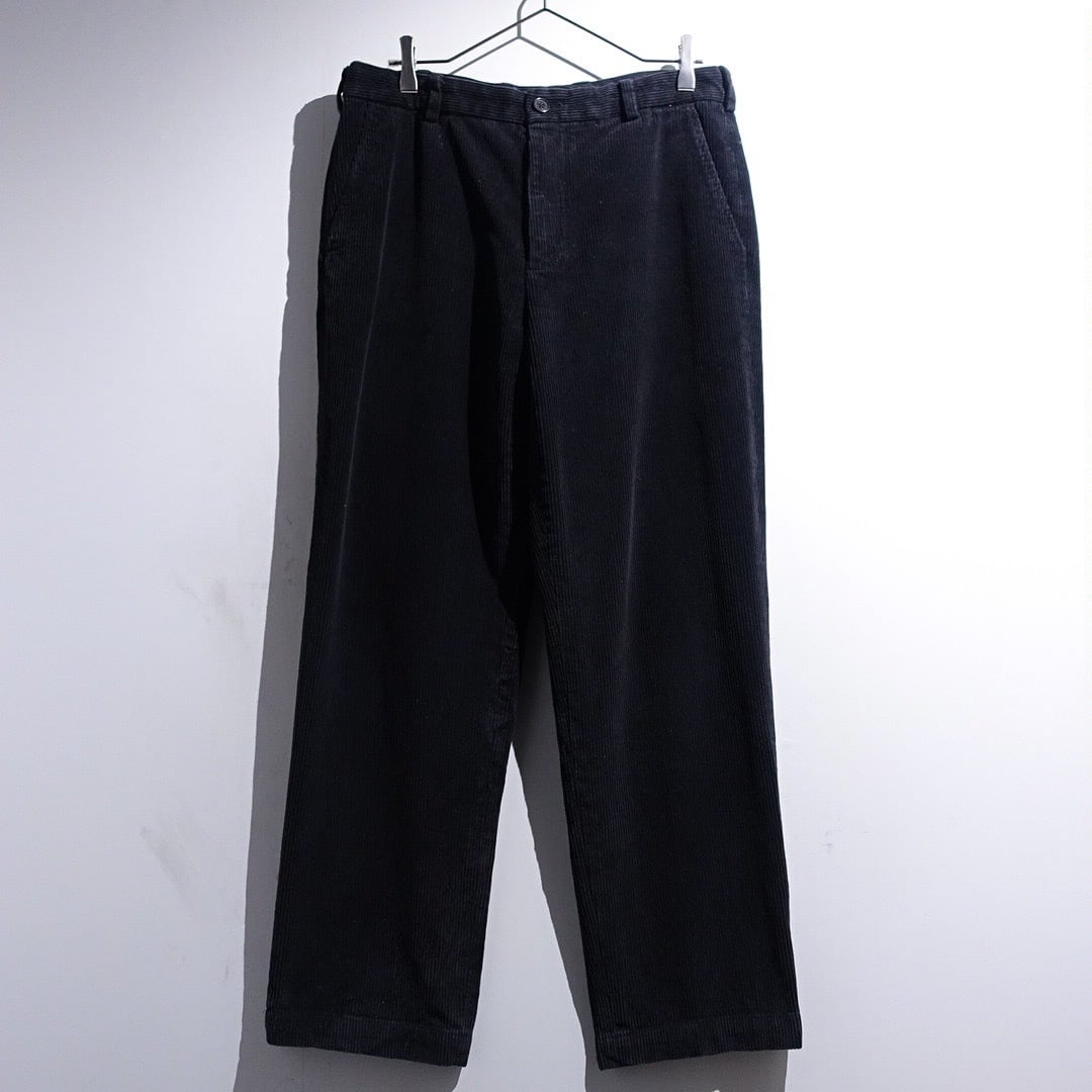"Brooks Brothers" Black No-Tuck Wide Corduroy Pants