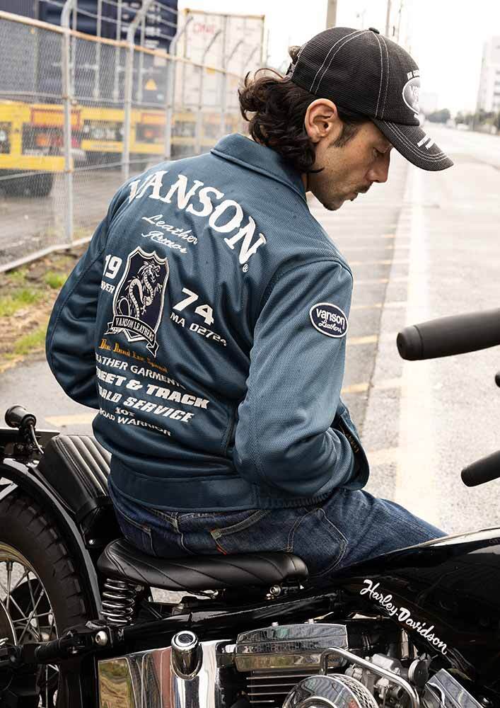VSE26103S メッシュスウィングトップジャケット | vansonleathers