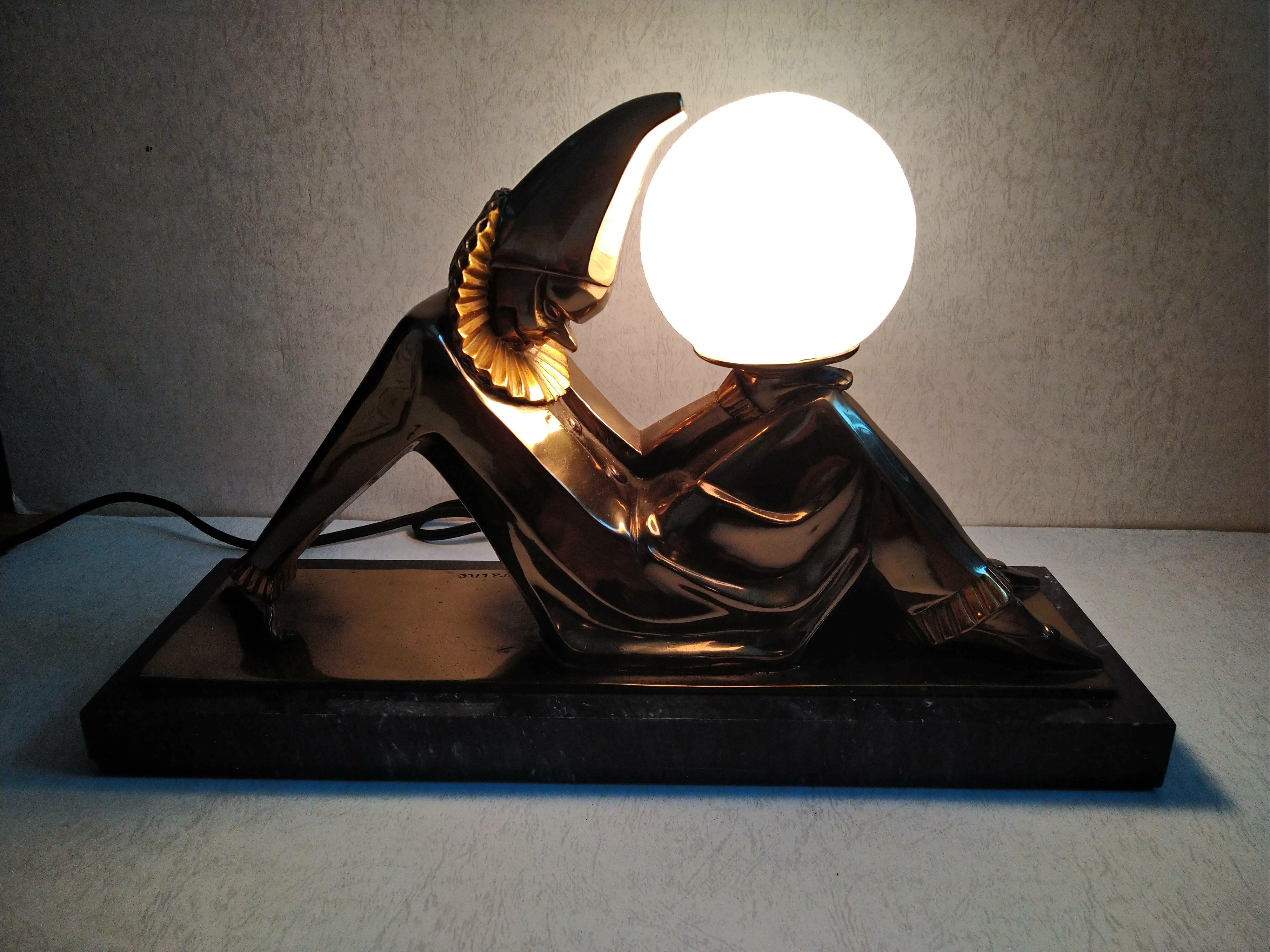 ア−ルデコのピエロランプ 　アンティーク・レプリカ ア−ルデコのピエロランプ アンティーク・レプリカ