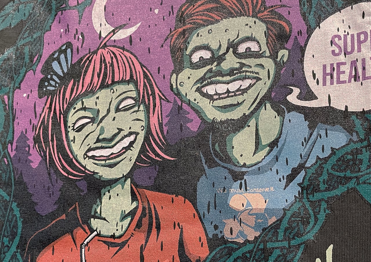 ZOMBIE TEE (SMOKE BLACK) | SHAKALABBITS OFFICIAL WEB SHOP