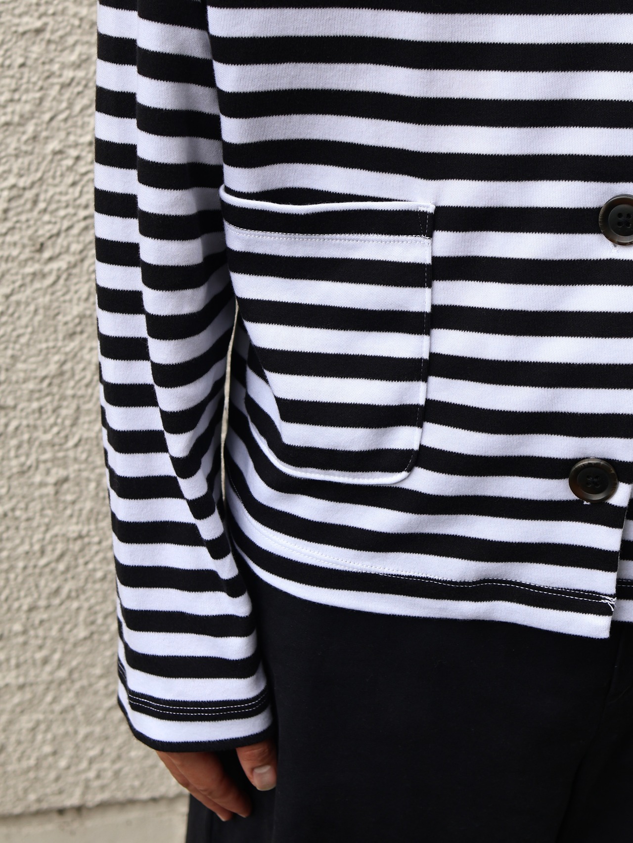cropped border cardigan