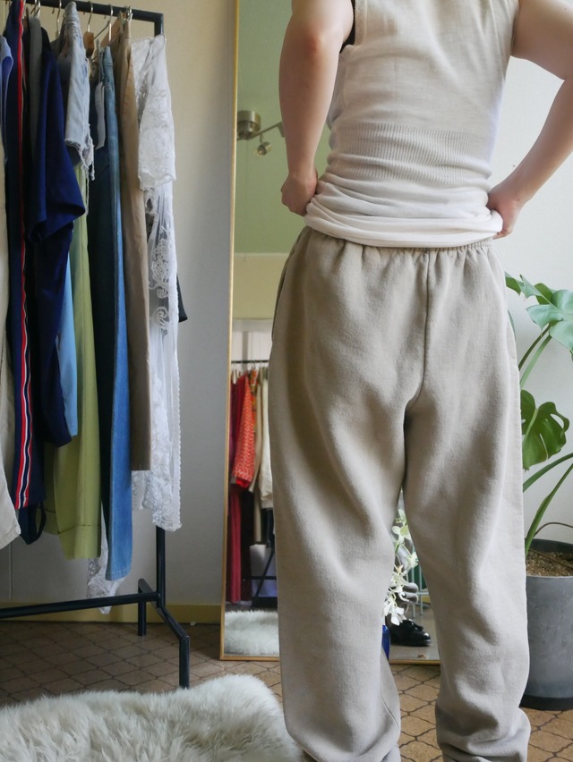 90s USA製 RUSSELL Plain Sweat Pants Beige/Greige