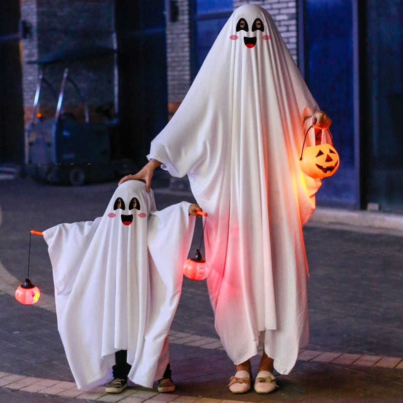 ハロウィン 怖い白い 幽霊服 コスプレ 仮装 子供用/大人用 イベント