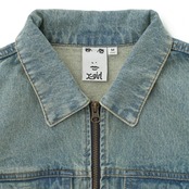 【X-girl】 OVERDYED ZIP UP DENIM JACKET【エックスガール】