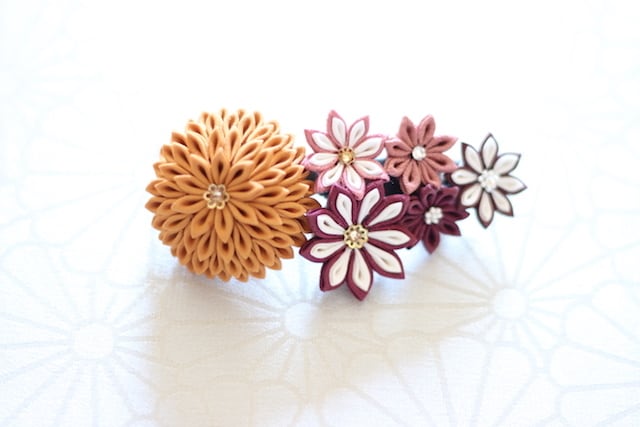 YUN　犬用バレッタ　つまみ細工 7ea30fb006d56b779bbe5452b0b15d