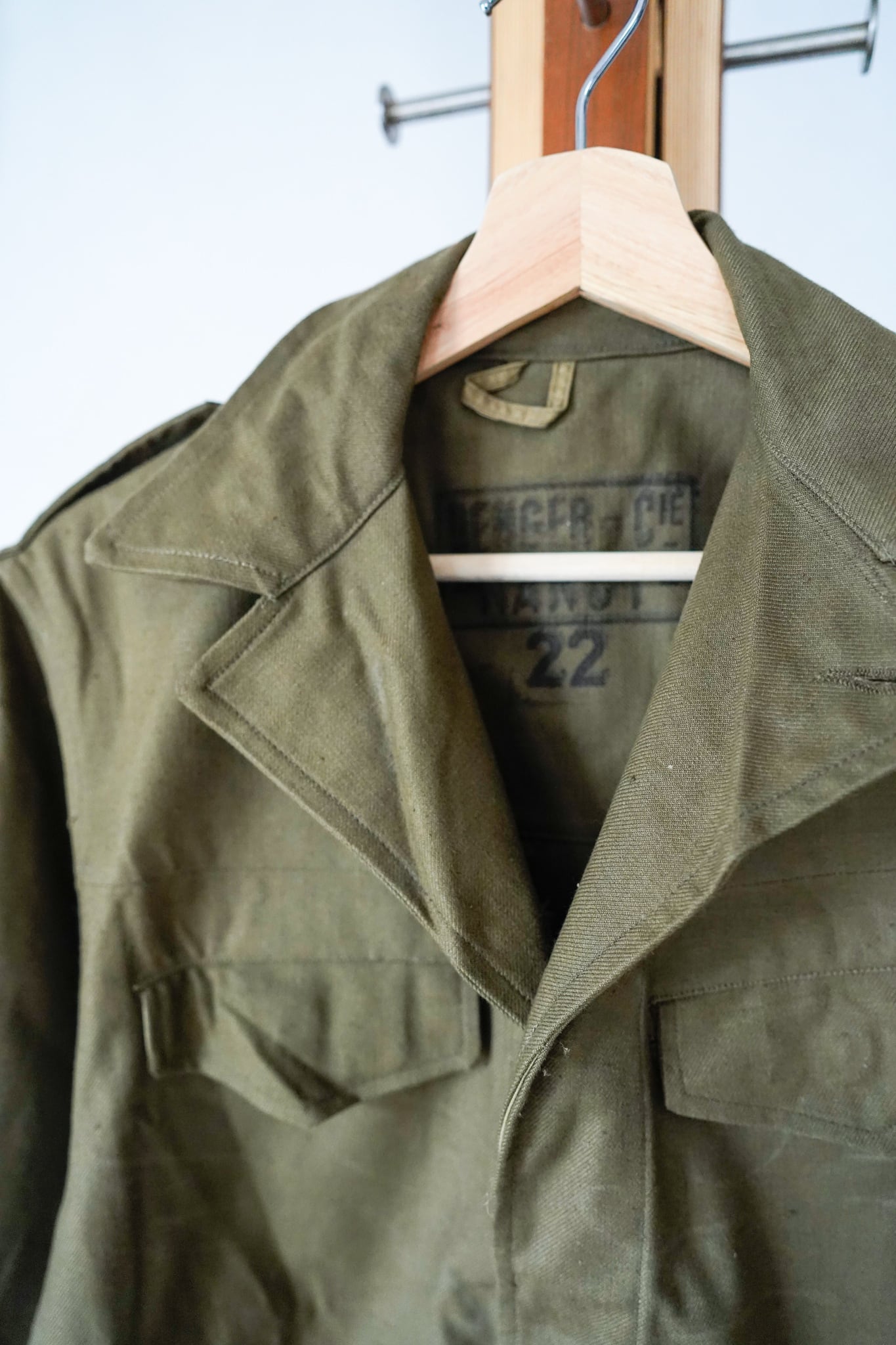 【1950s】"M-47, Size 22" Cotton-Twill French Army JKT/ 73 /175m
