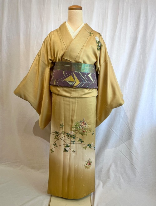 2247 刺繍訪問着 袷単品 Houmongi (lined kimono)
