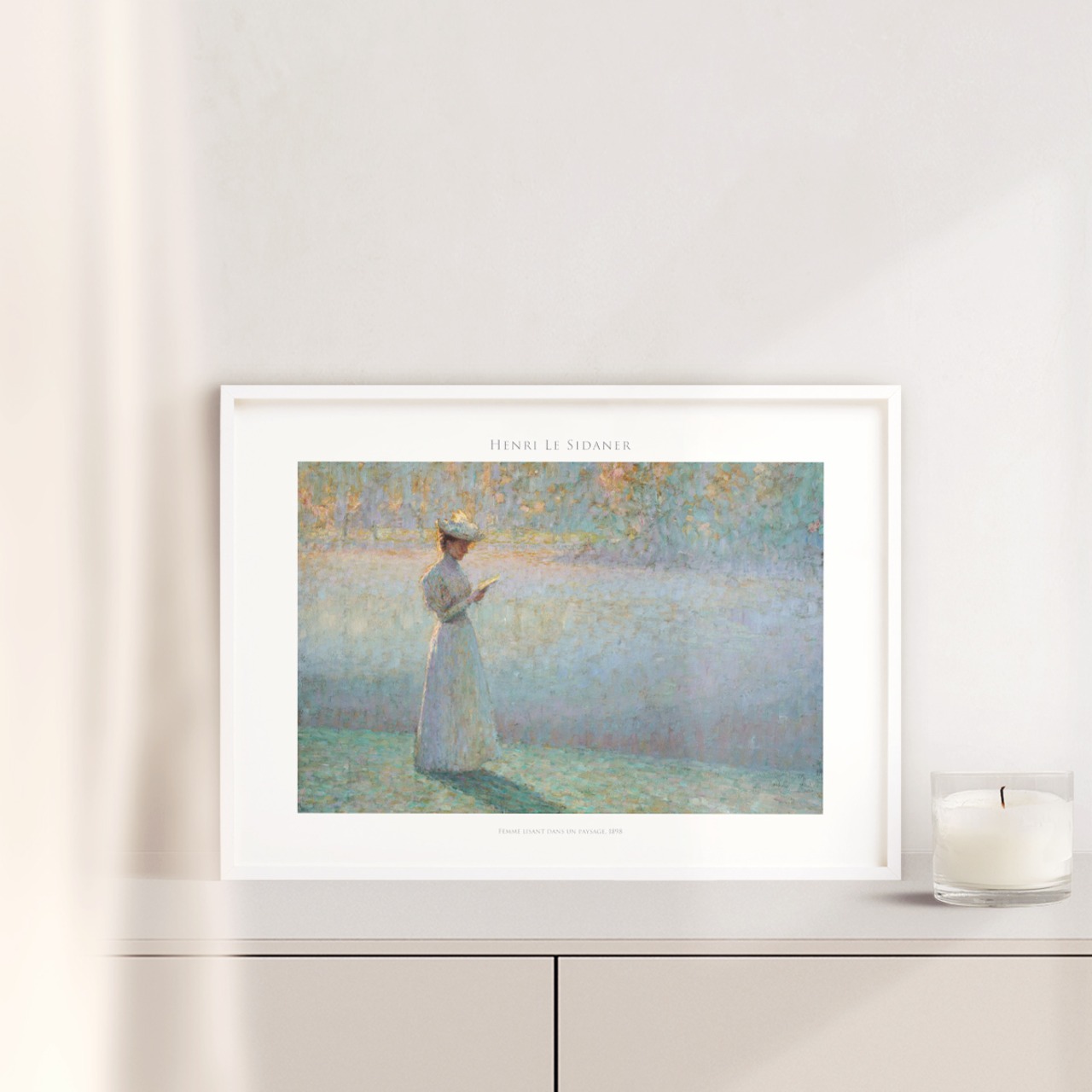 アンリ・ル・シダネル 風景の中で読書する女性 アートポスター 名画 絵画 ポスター アートパネル 特大 AP213 - 1
