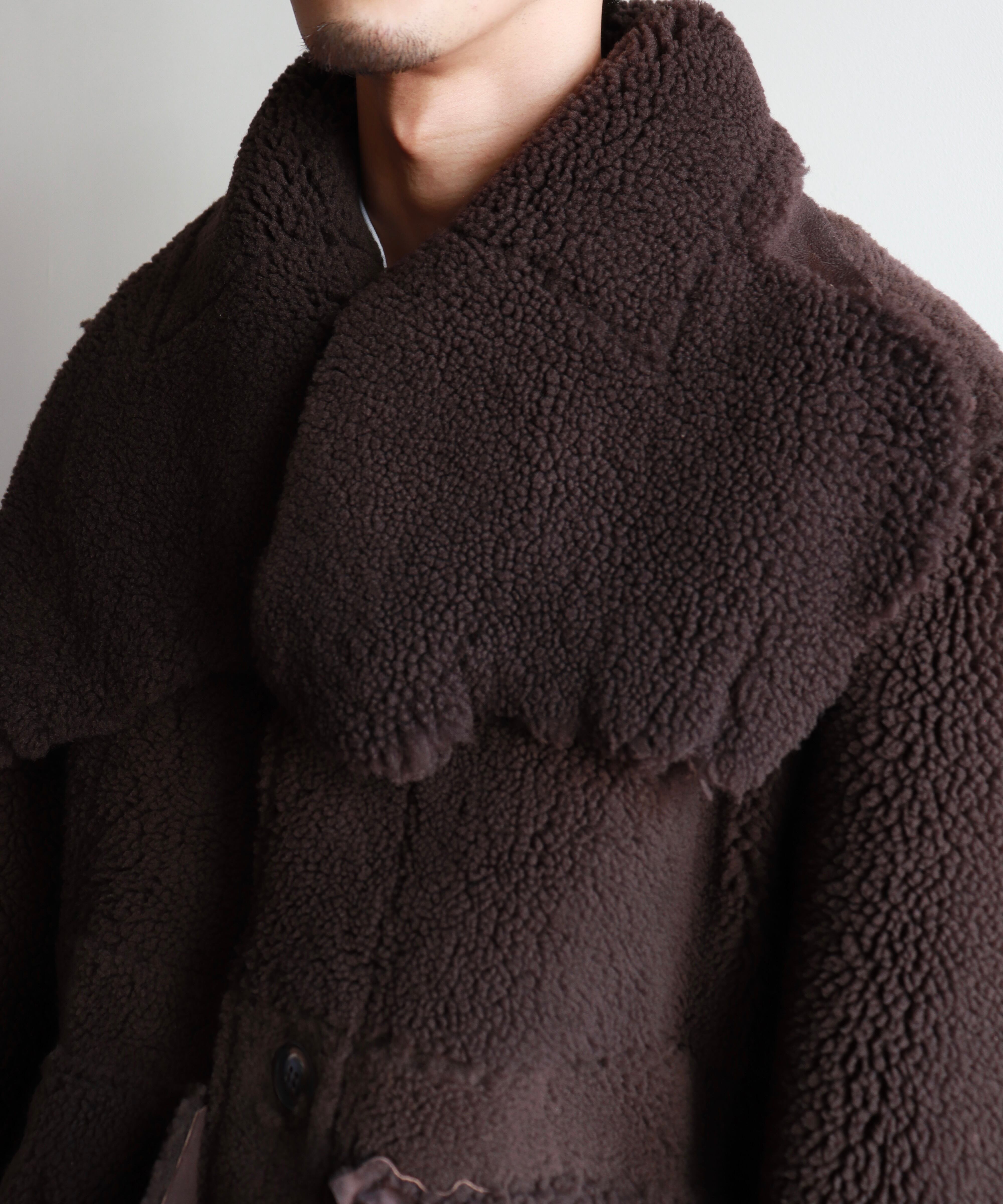 Midorikawa / MID25AW-JK03 REVERSIBLE MOUTON COAT (BROWN