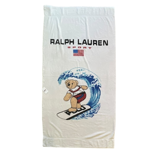 90s Ralph Lauren sport "polo bear" bath towel