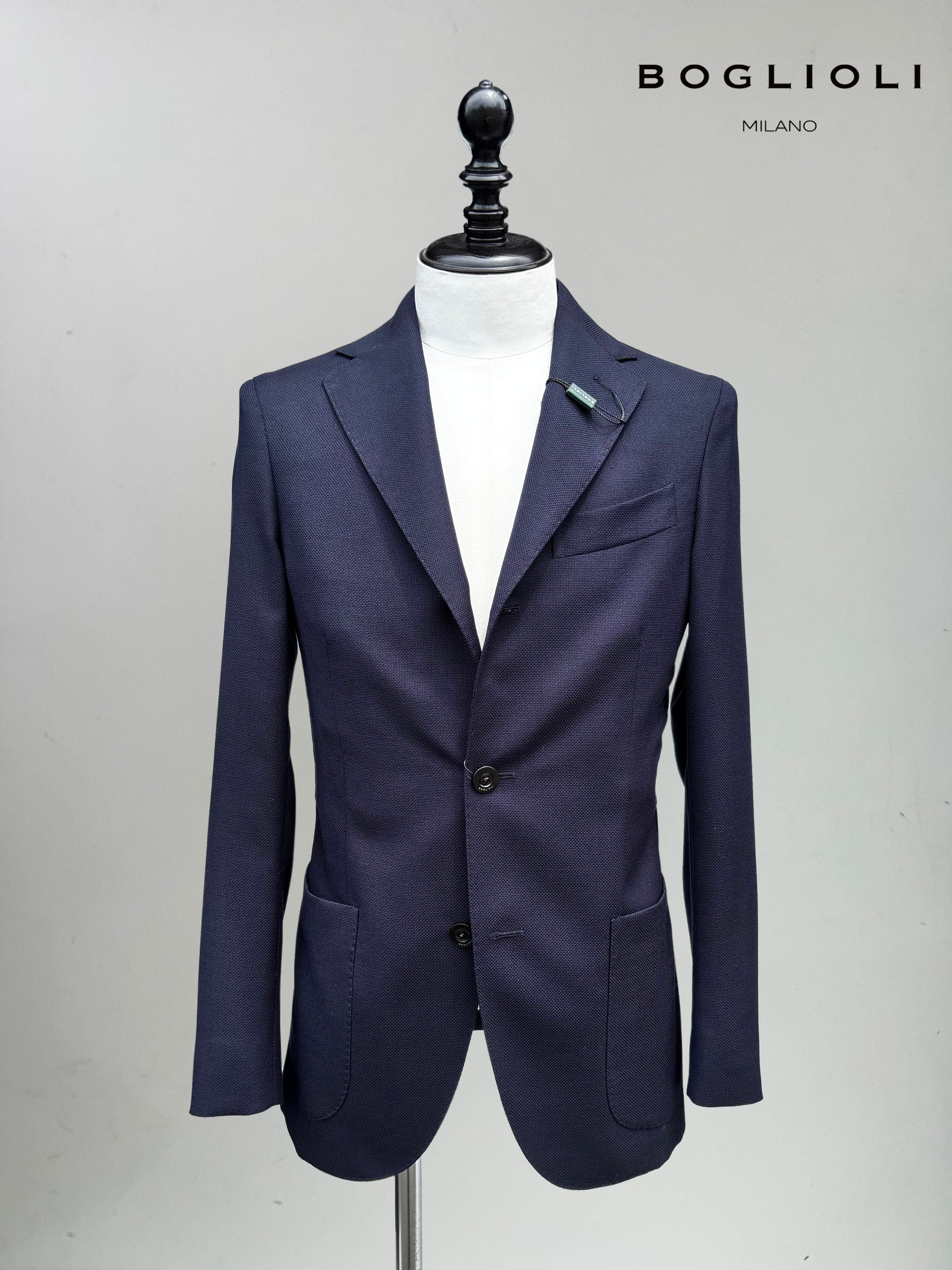 【極美品・未使用級】 BARBA バルバ シアサッカー シャツ size M BARBA（バルバ）リネン シアサッカー 2Bシングルシャツジャケット BLUE