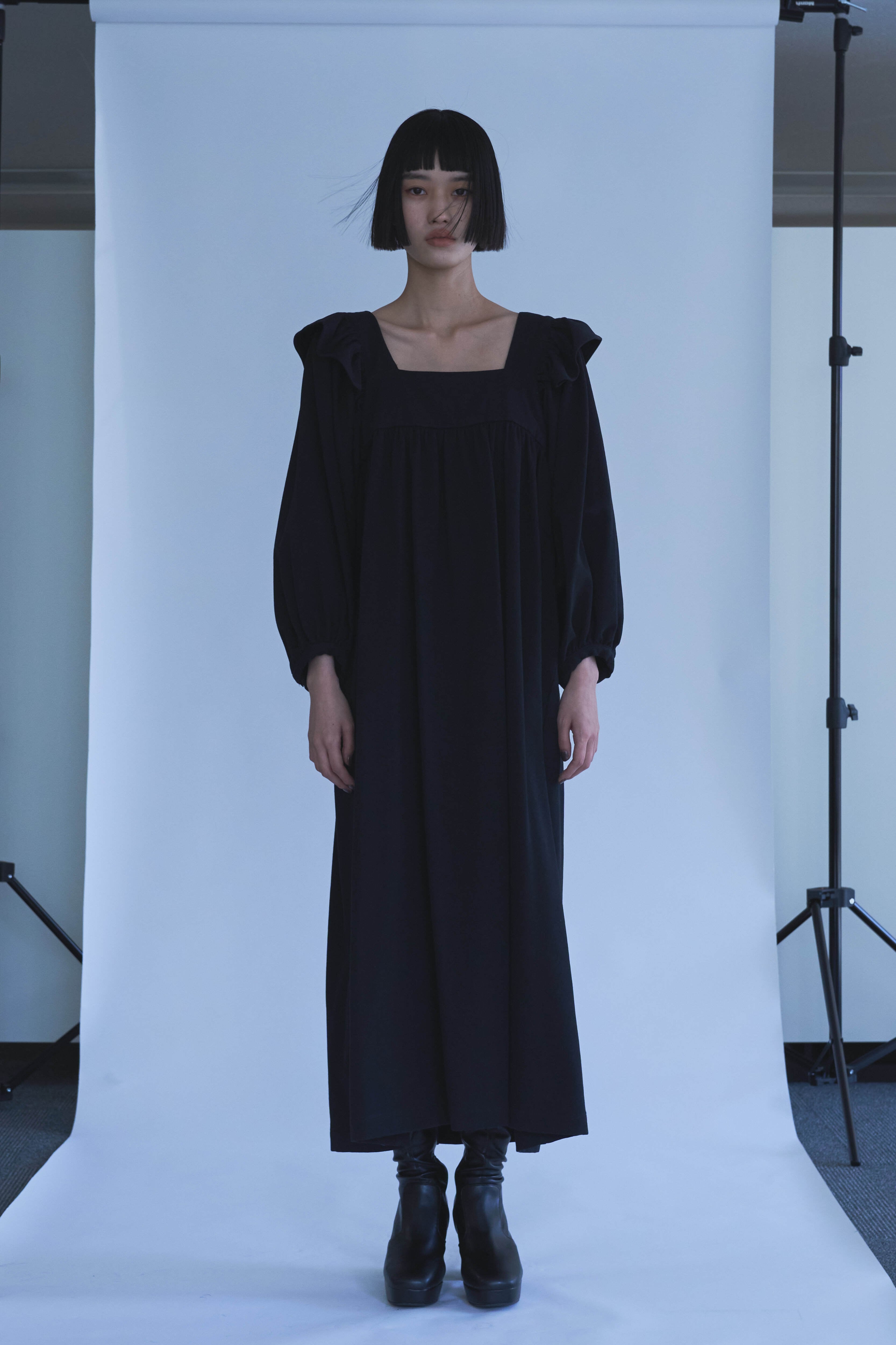 Cotton back ribbon dress | naokitomizuka_onlineshop Cotton back ribbon dress | naokitomizuka_onlineshop