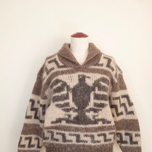 Mohair cowichan knit sweater