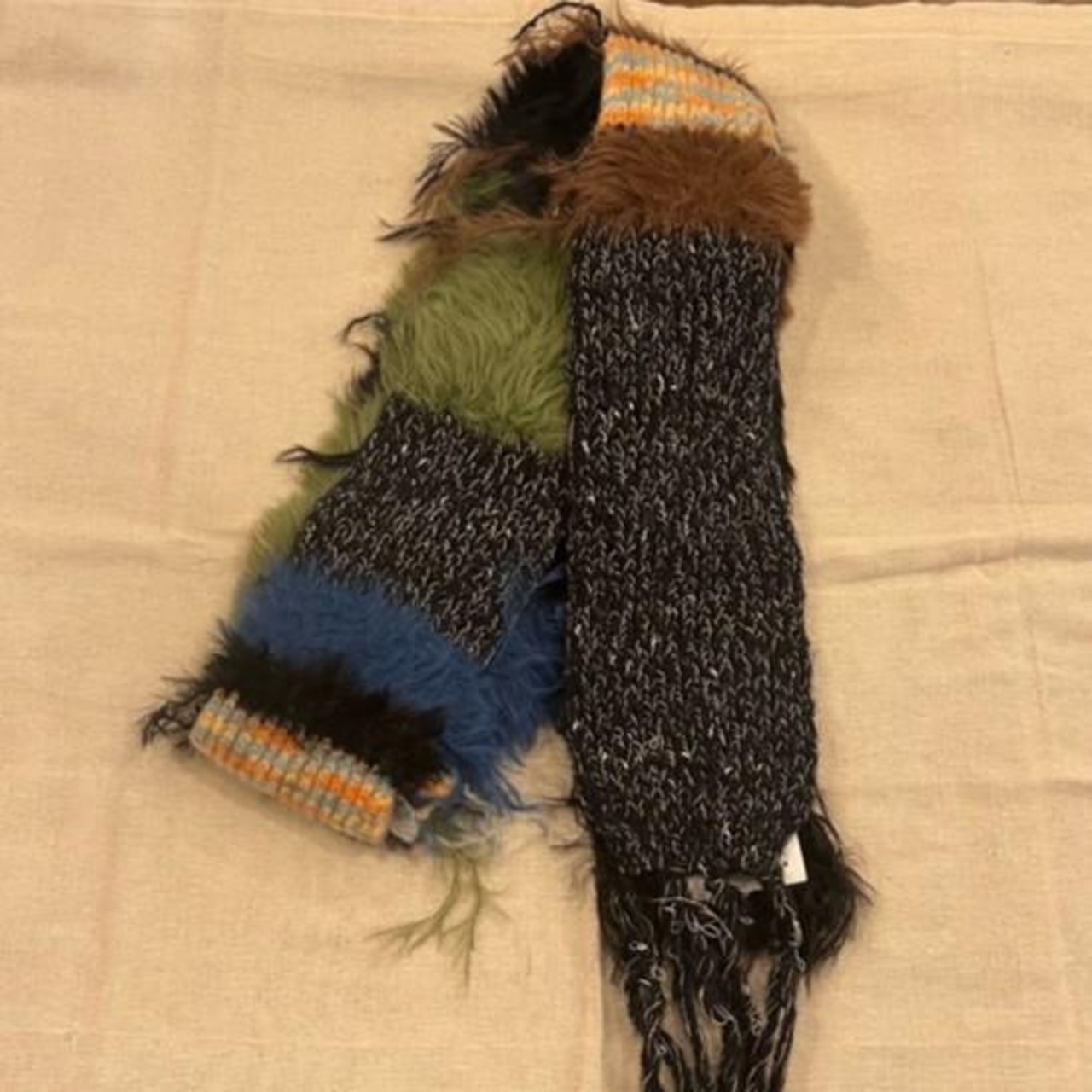 TOPANGA Accessory Fur & Knitted Slim Muffler (2 Colors)
