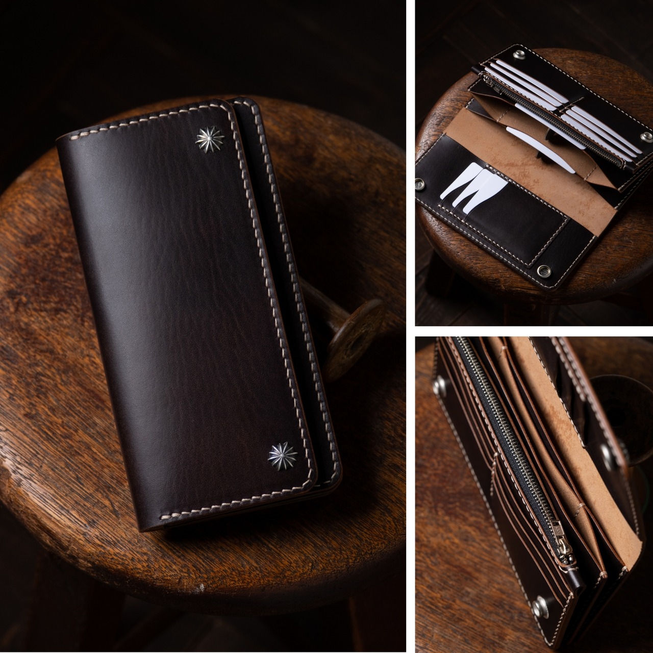 TRUCKER WALLET T-7 Brown edge／Stock
