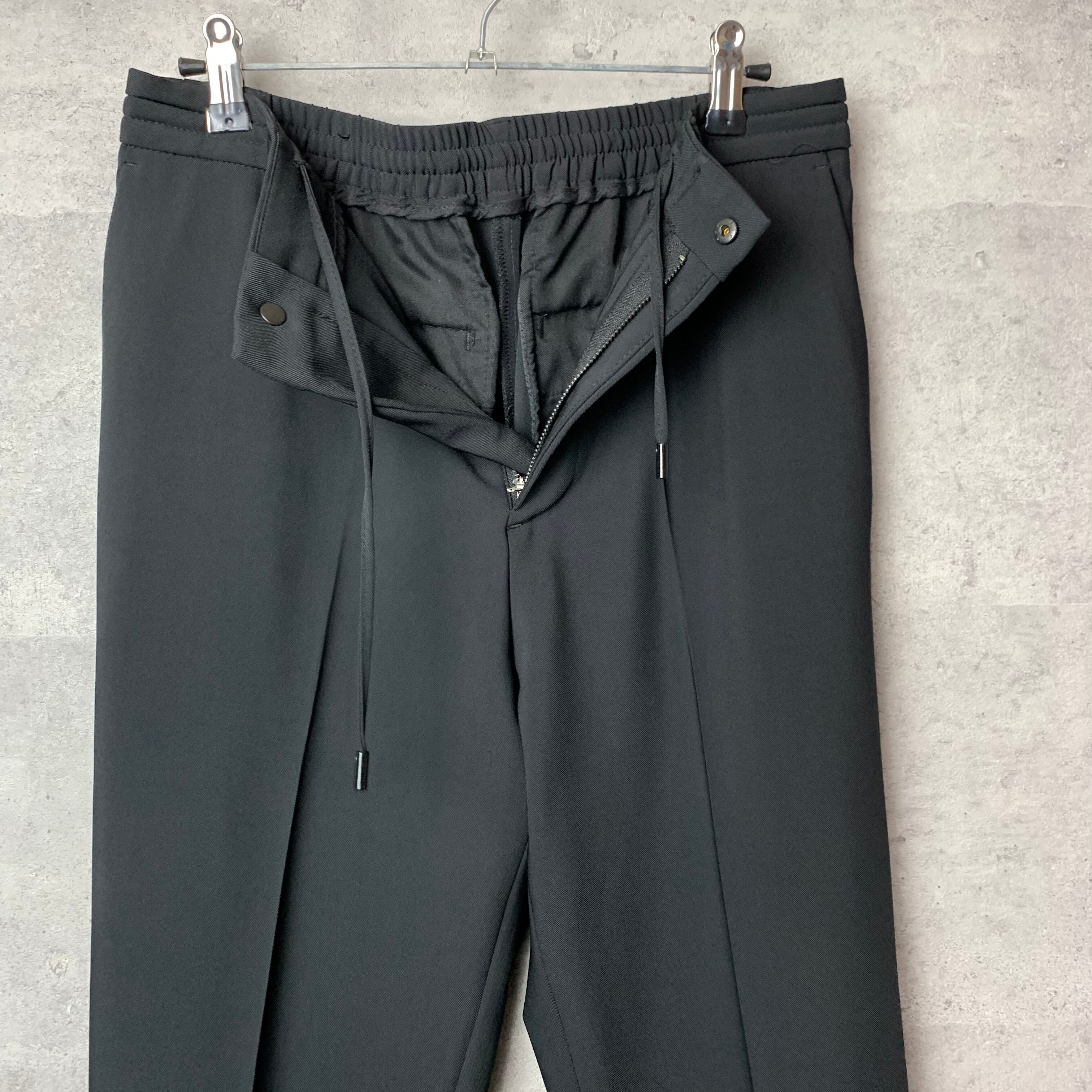 ザラ ZARA ストレッチ センタープレス テーパード スラックス 黒 S ...