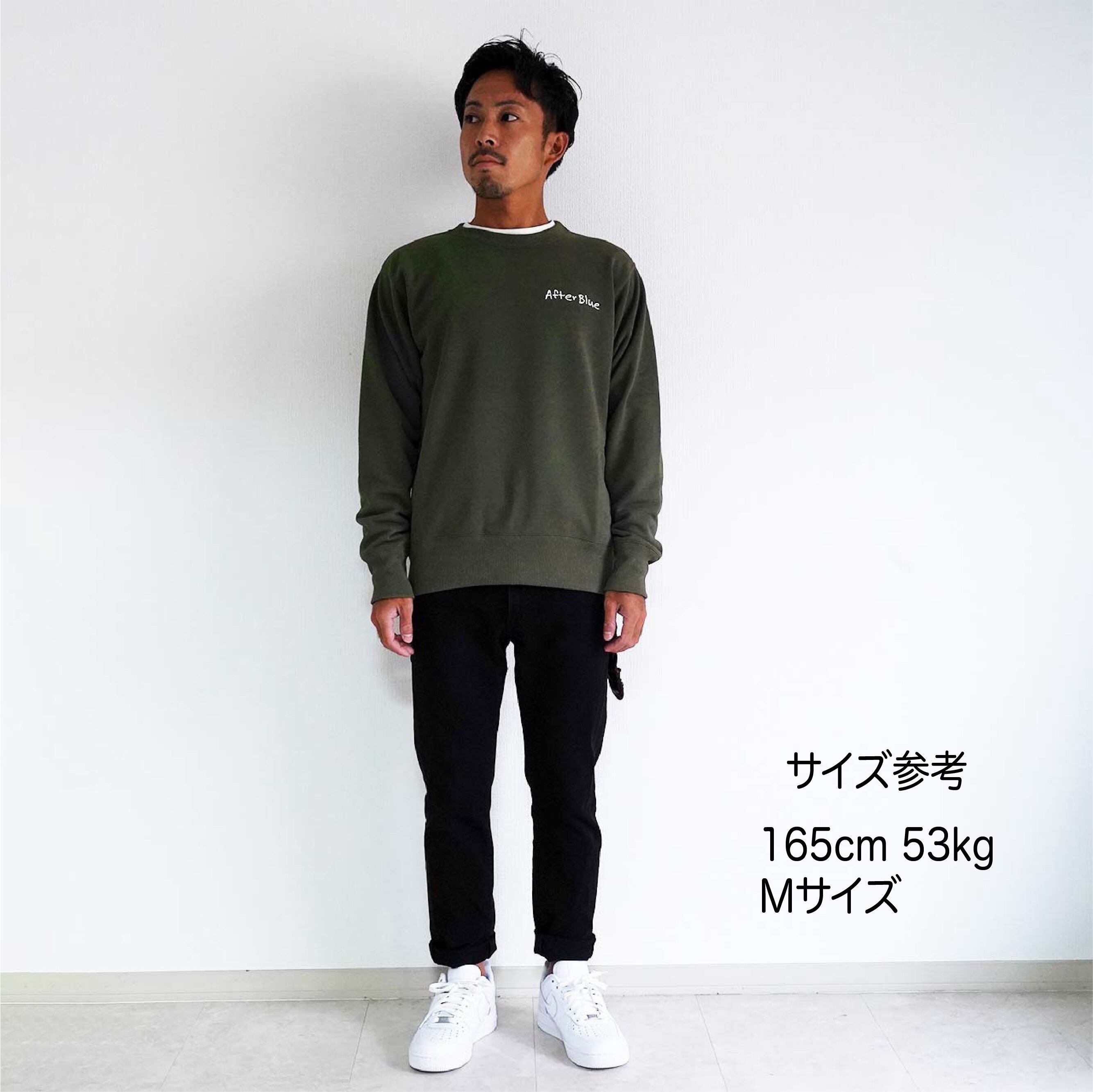 AfterBlueロゴトレーナー ネイビー【衣類再生素材】【ユニセックス