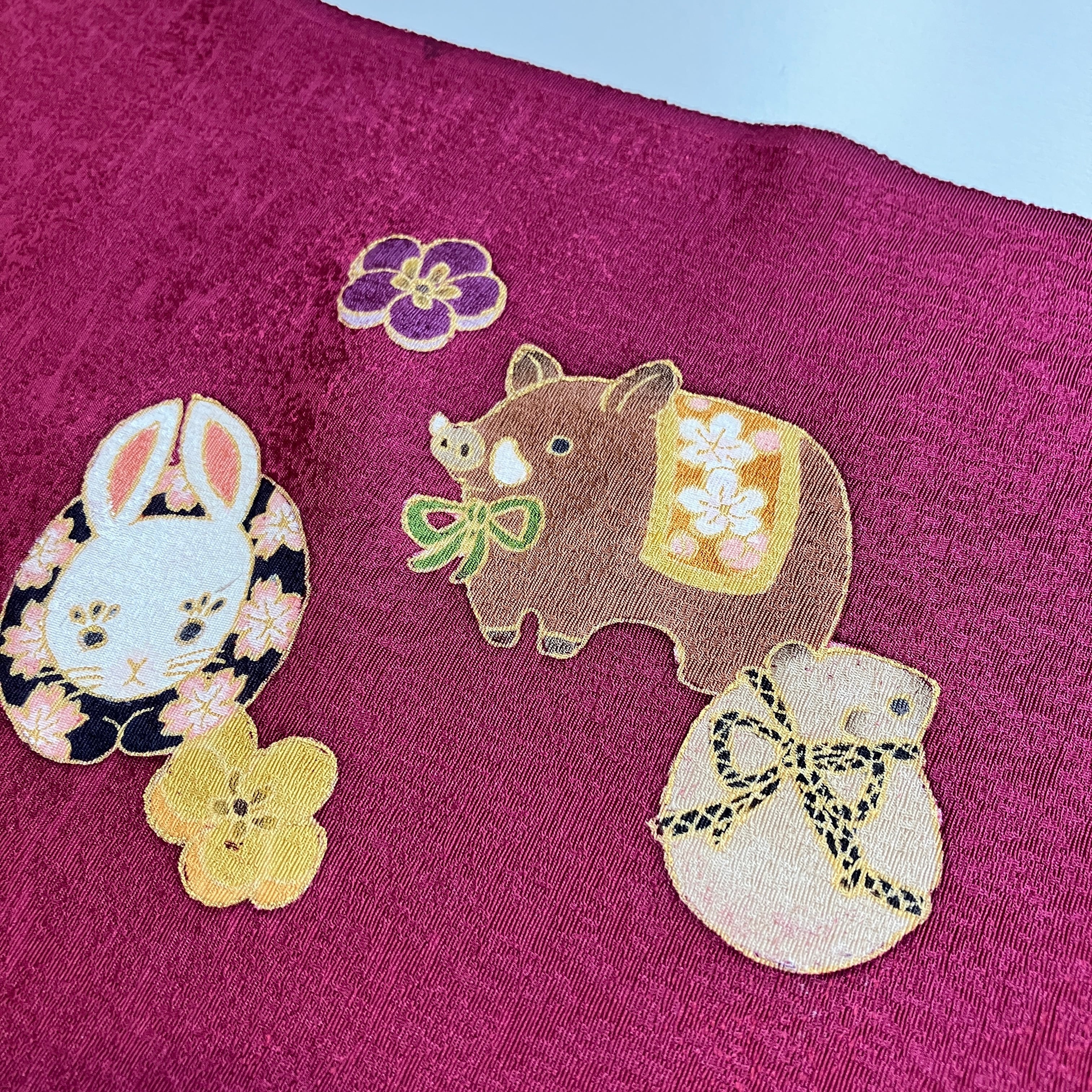 珍しい　十二支の名古屋帯 可愛い十二支の柄の名古屋帯です😊 来年の干支 巳年🐍もいますよ〜 12